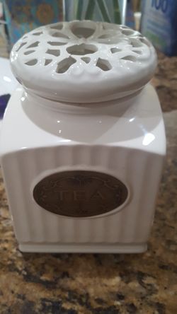 Tea Storage white jar