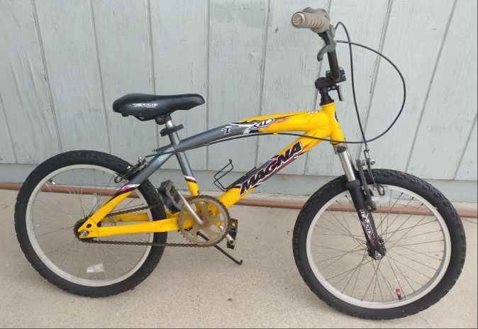 Magna Torrid 20" Kids Boys Girls Yellow Bike Bicycle