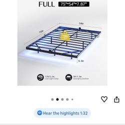 Floating Bed Frame Full Sized 