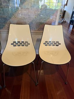 Calligaris Jam Sled base dining chairs, made in Italy - Repaired