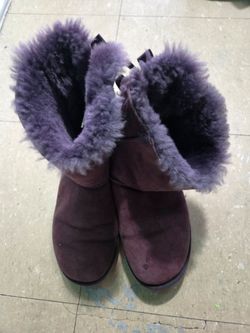 UGG Purple Suede Shearling Winter Boots