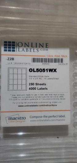 Online Labels Sheets