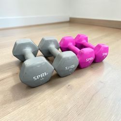 $40 for all. Two Sets of Dumbbells Hand Weights! (1) Pair of 15lbs (1) Pair of 12lbs
