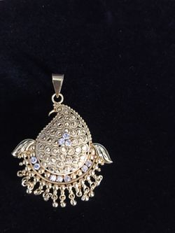 Gold plated necklace pendel