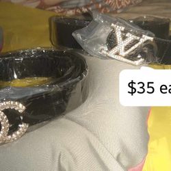 Black Belt With Rhinestones