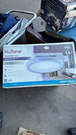 NuTone Roomside Series 110 CFM Flat Panel LED Ventilation Fan (Model AERN110SLW)