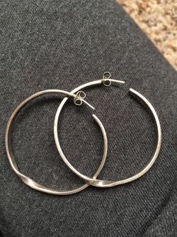 Sterling silver hoop earrings