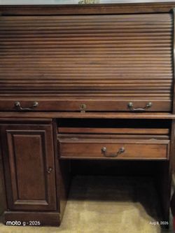 Classic Wooden RollTop Desk