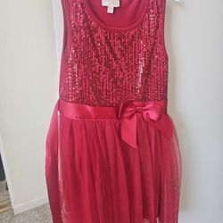 Glitter Red Sequins Tutu Dress for Girl Sleeveless Princess Dresses Party Wedding Birthday Dresses