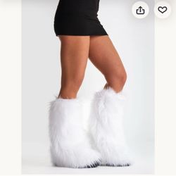 Fuzzy Leg Warmers Winter Fur Fluffy Leg Warmers Soft Boot Cuffs Covers