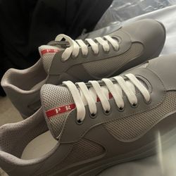 Prada Grey Cups Size 10