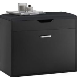 SoBuy Small Shoe Bench, Narrow Shoe Cabinet with Folding Padded Seat - Brand New In Box