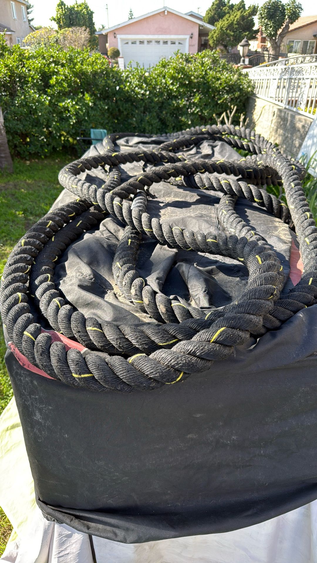 Used Ragger Rope heavy-duty battle rope used for exercise and strength training for Sale ...