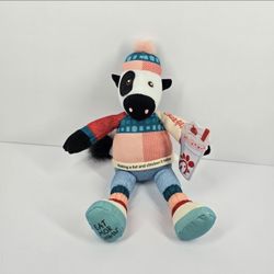 Chick Fil A Holiday Plush Cow 9" 2023 W Milkshake Nylon Feet Stuffed Animal 0160