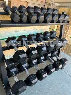 New Dumbbells 5-50 With Rack