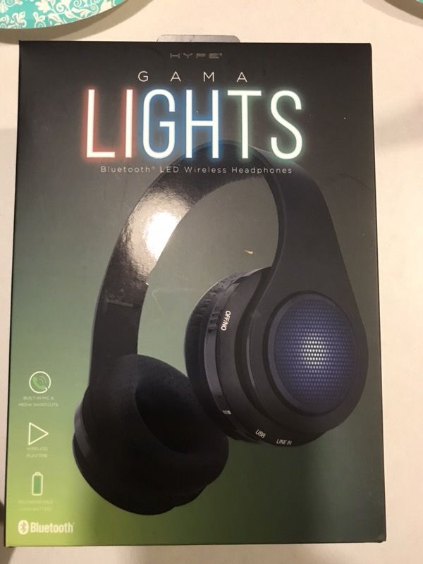 Gama lights wireless Bluetooth headphones