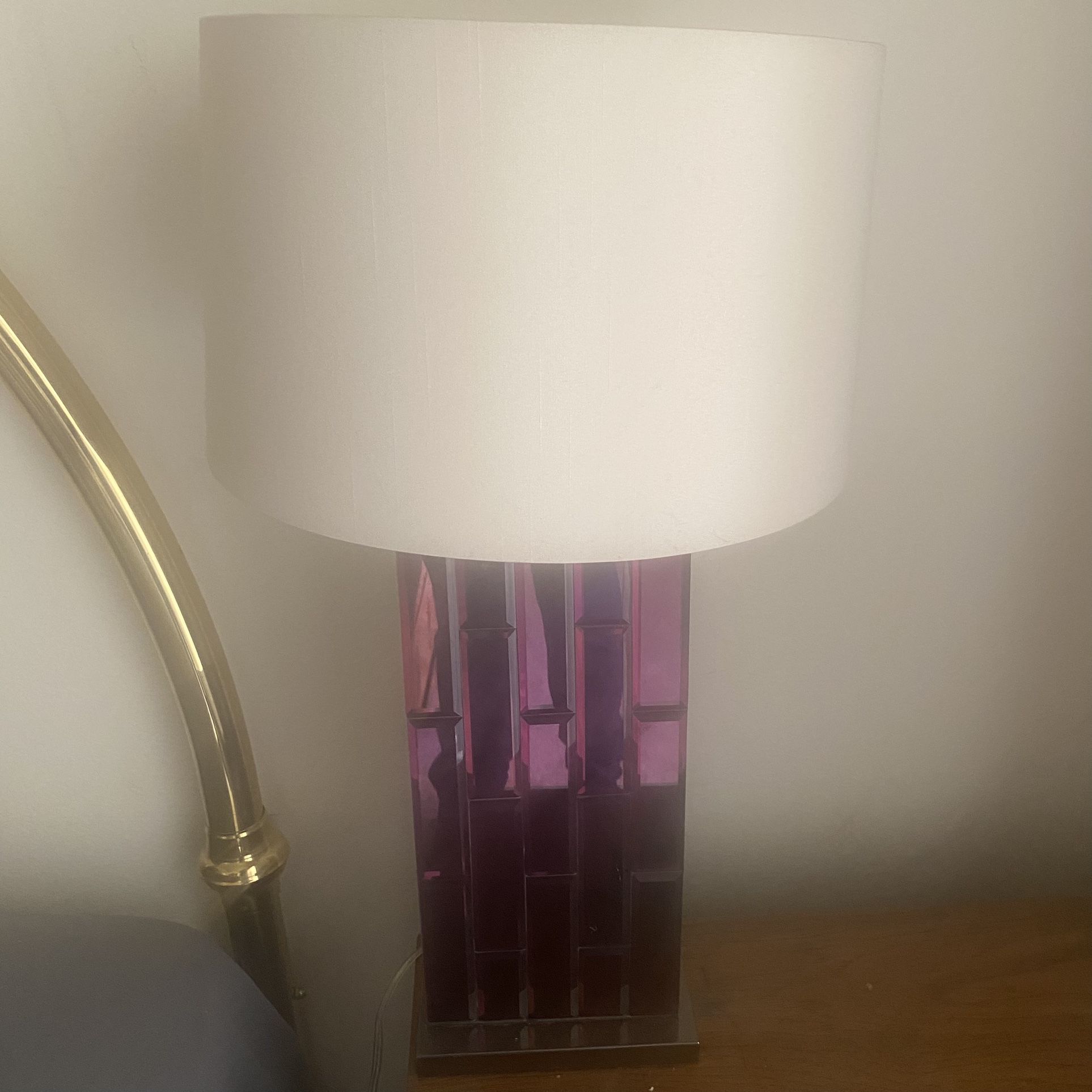 Shabby Chic Era pair Of Lamps & Lampshade Slightly Used As Is