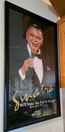 ORIGINAL FRANK SINATRA POSTER MADE FOR HIS APPEARANCE IN 1992 AT THE SANDS CASINO,