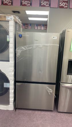 Midea 23 cu. ft counter -Depth Bottom-Freezer Refrigerator 1 year Warranty