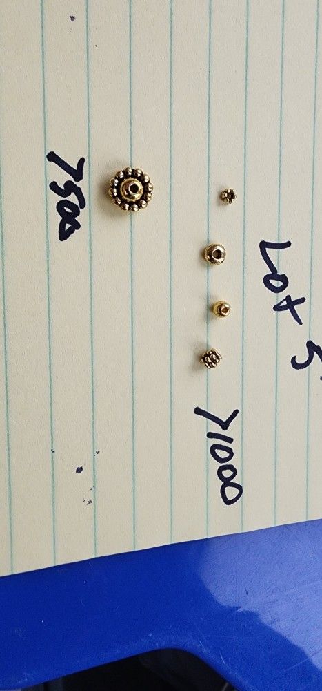 Gold Colored Pewter Bead Spacers