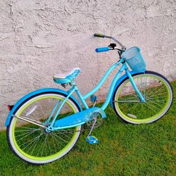 Women's Huffy 26" Beach Cruiser Bike Bicicleta Basket Bell
