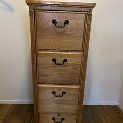 Wood Filing Cabinet 