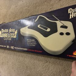 Guitar hero guitar with box for ps2 red octane