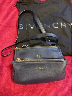 Givenchy Pandora Mini Leather Shoulder Bag, Navy