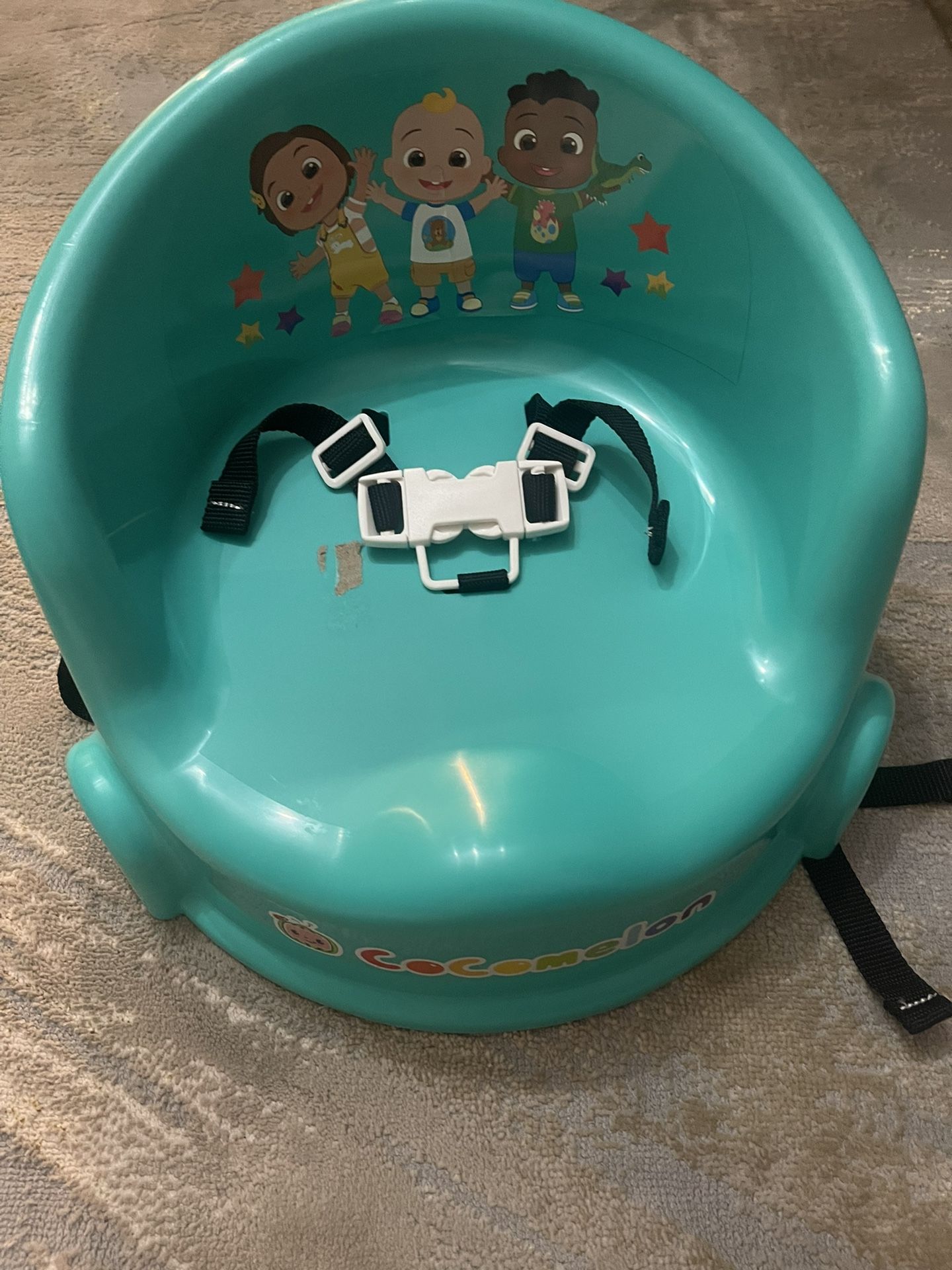 Cocomelon 15 Inch Family Secure Children's Table Chair and Floor Seat, 