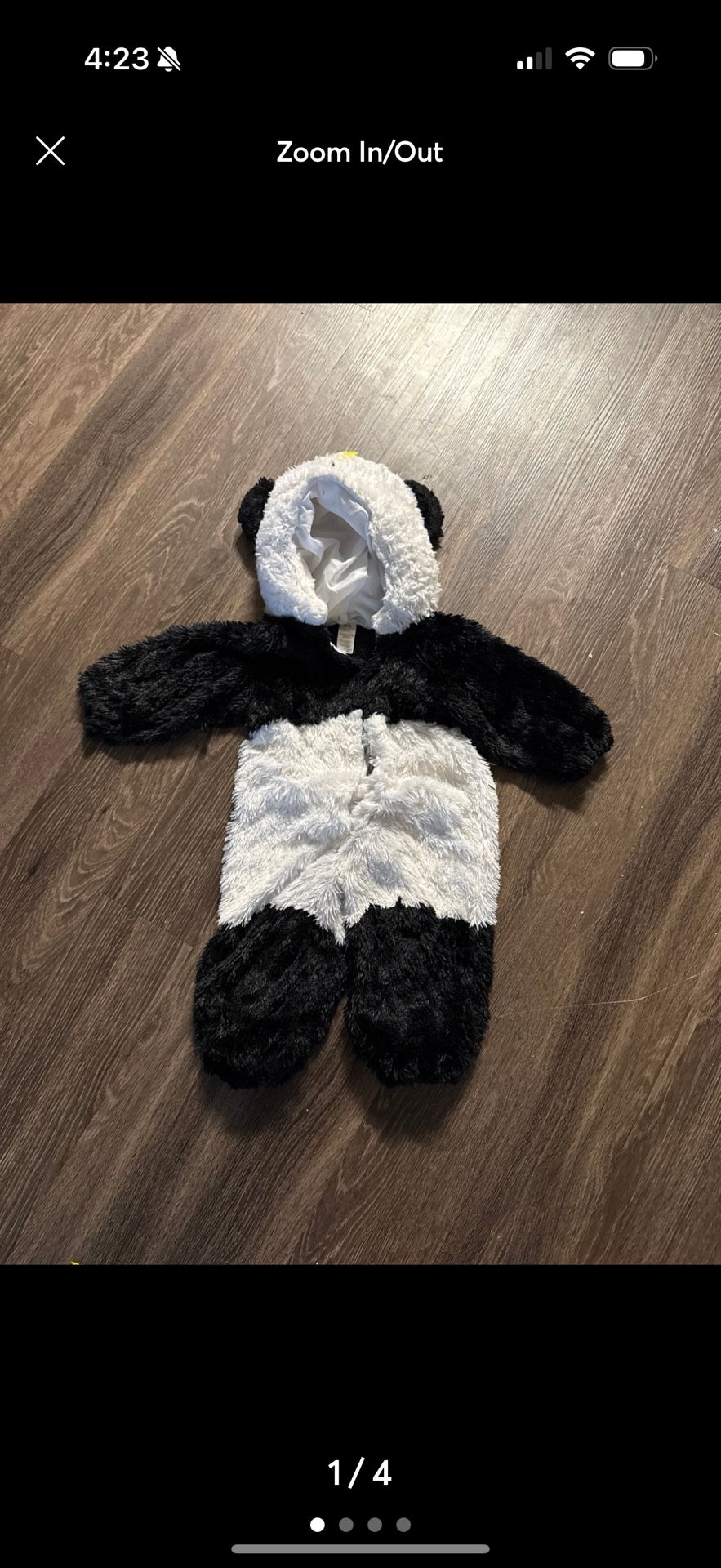 plush panda bear infant or toddler costume