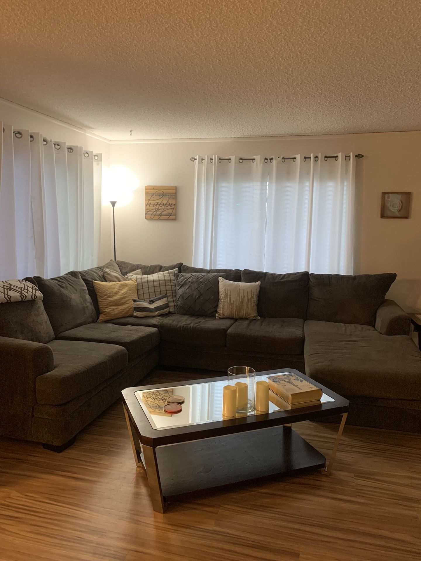 Large Sectional L-shaped Couch