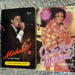 On the Road With Michael Jackson Paperback Book And Michael By Mark Bego