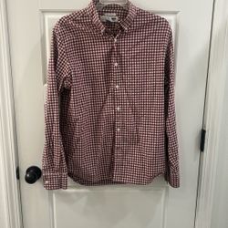 Long Sleeve Burgundy Dress Shirt- Medium