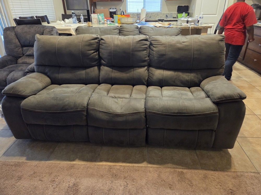 Grey Couches/ Recliners