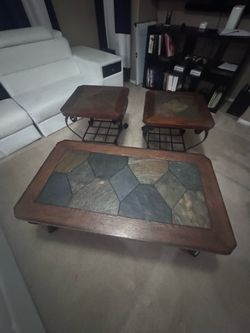 3-Piece Slate Coffee Table Set