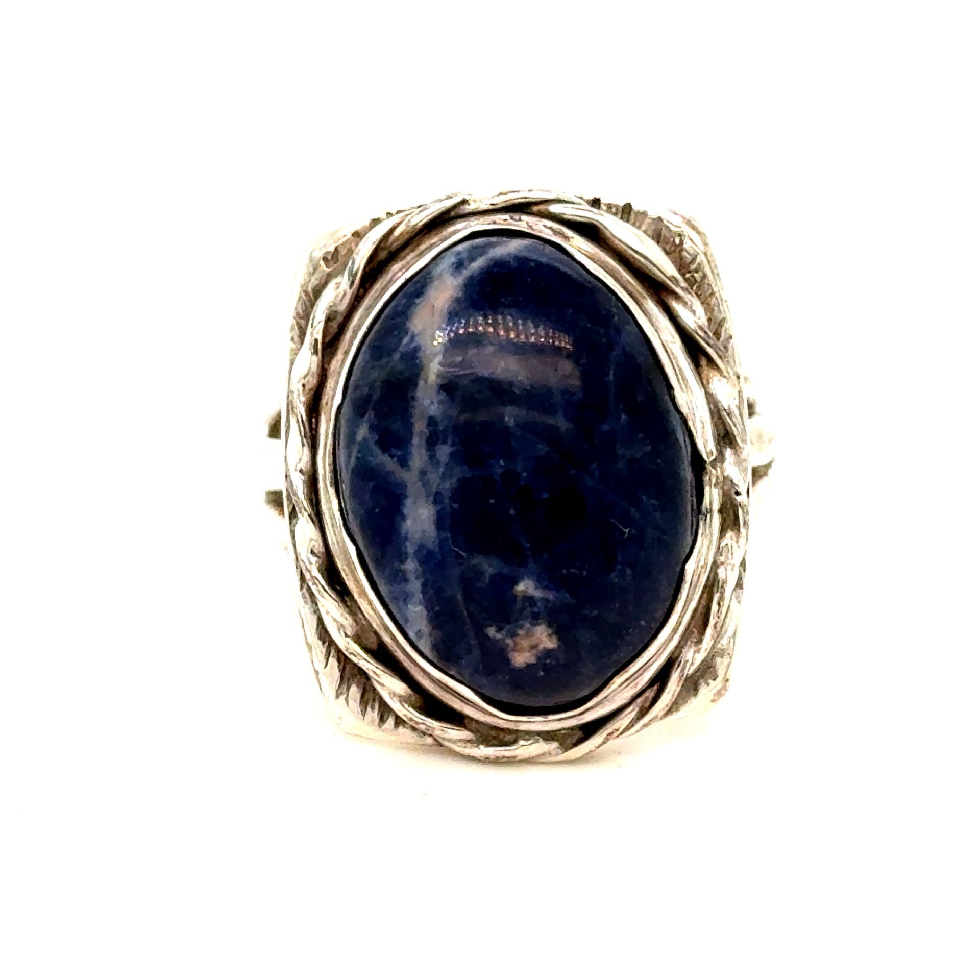Vintage Sterling Blue Stone (Solidite) Ring