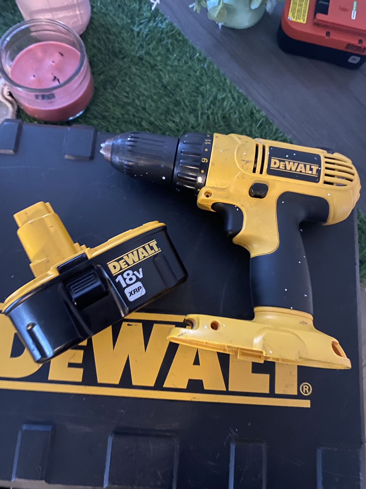 Black And Yellow Dewalt DC759 18V 1/2 Inch Cordless Drill and