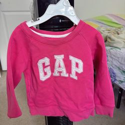 Baby Gap Girls Size 3 Pink Sweatshirt Long sleeve Top Shirt Toddler Girl T Shirt The real color is lighter, iPhone camera make it bright  Comes from p