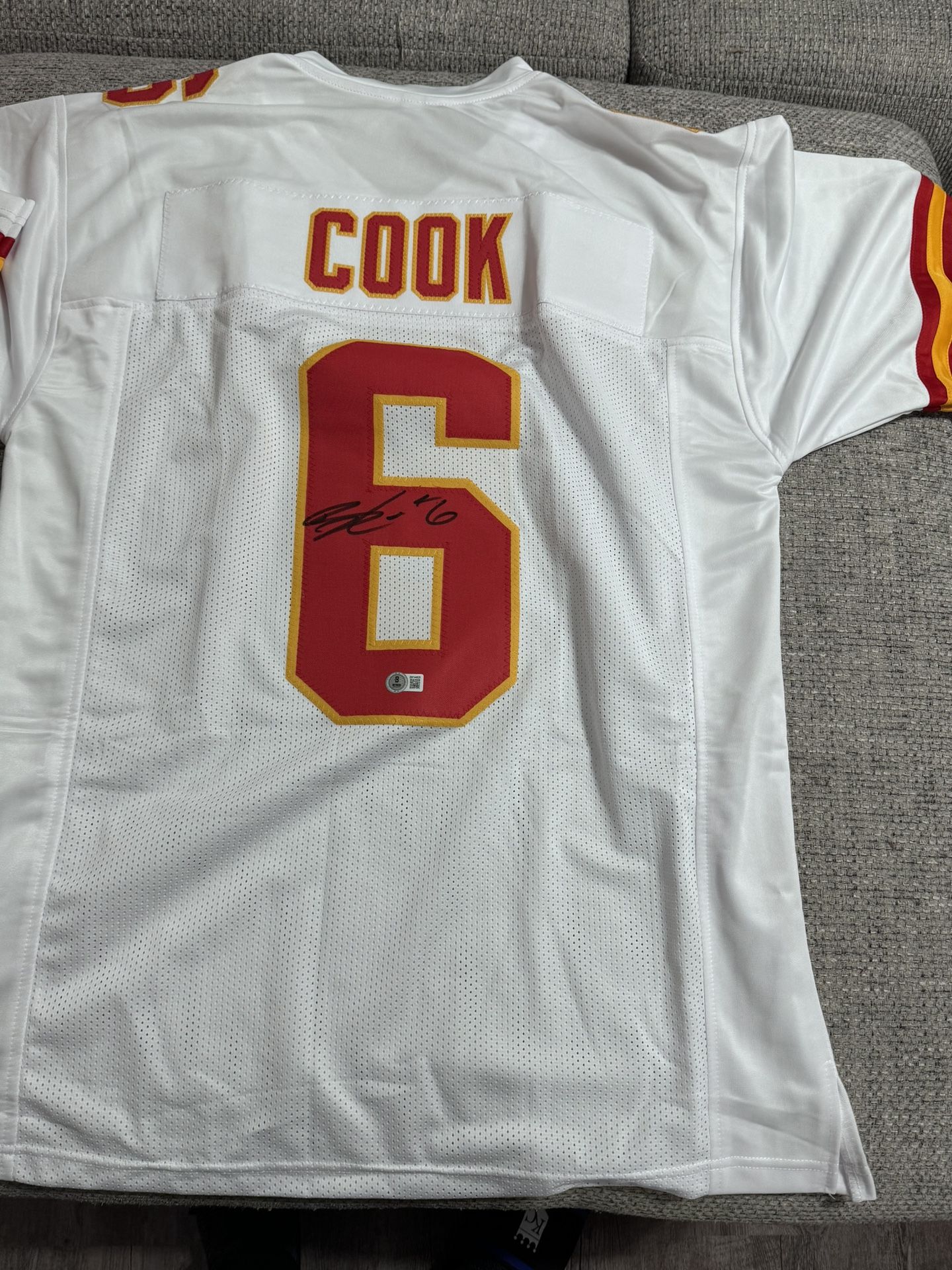 Bryan Cook Signed Autograph Custom Jersey - Beckett Coa - Kansas City Chiefs