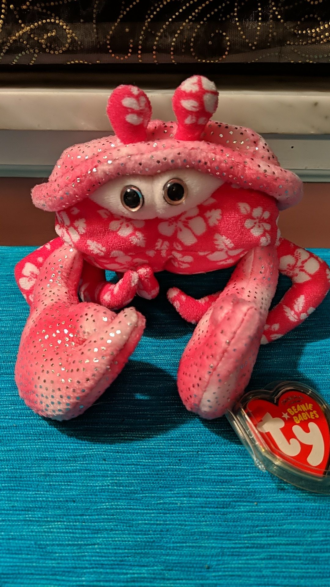 Ty Beanie Baby Sunburst the Pink Crab