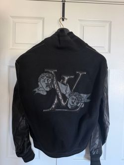Louis Vuitton monogram embossed leather and wool blouson