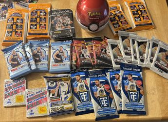 35 Packs Of NBA Basketball Cards + Pokemon Cards + NFL Cards 
