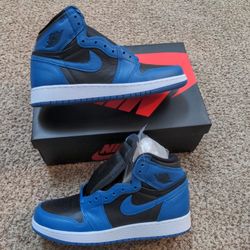 Air Jordan 1 High Marina Blue Sizes 6y And 7y