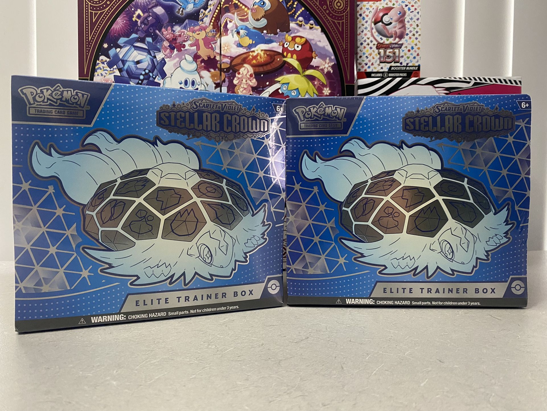2x Pokemon Stellar Crown Elite Trainer Boxes