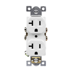 ENERLITES - Commercial Grade 20A Duplex Receptacle   - WHITE