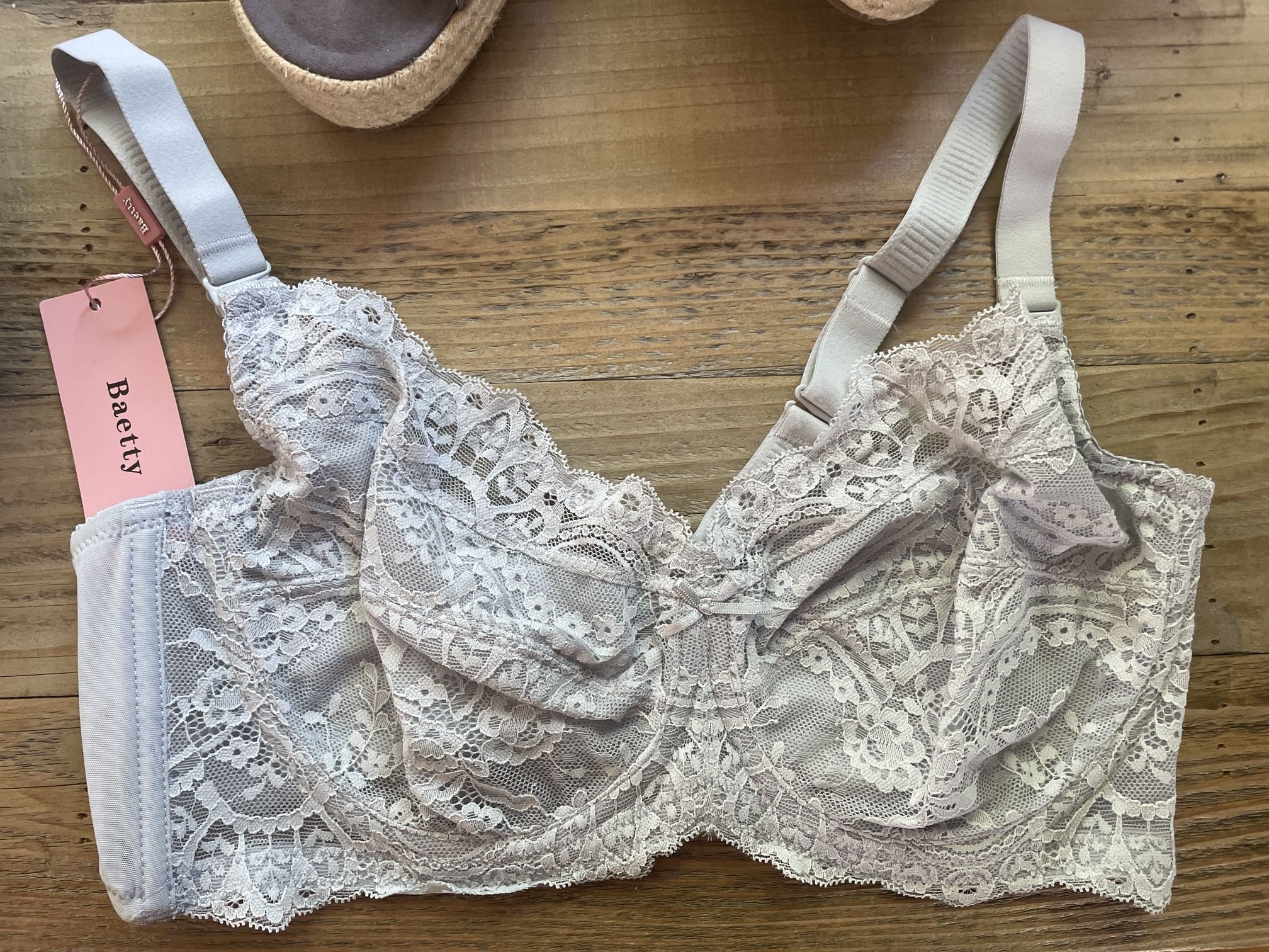 36 DD Light Blue Lace Bra