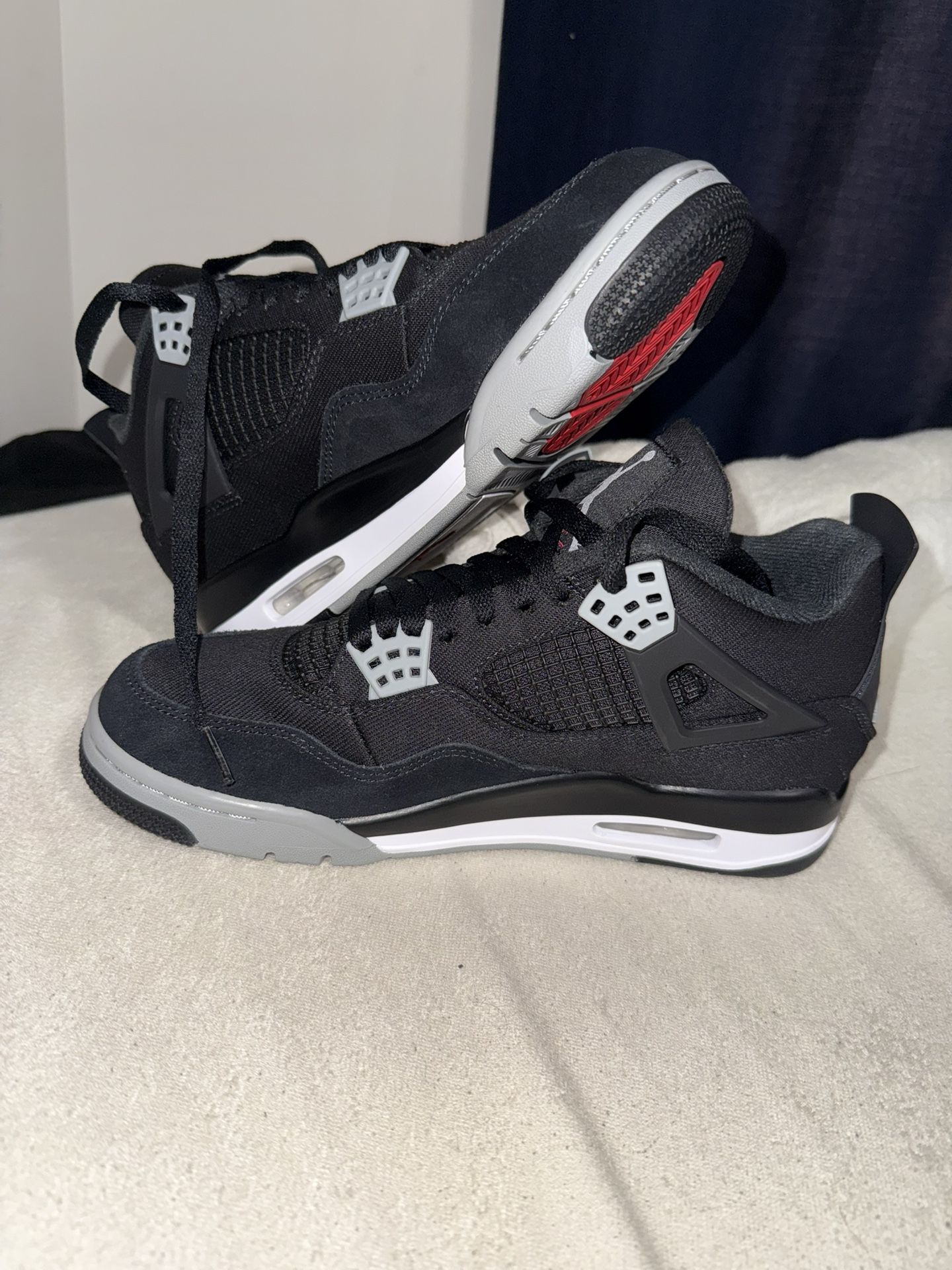 Jordan 4 Black Canvas (size 8.5)