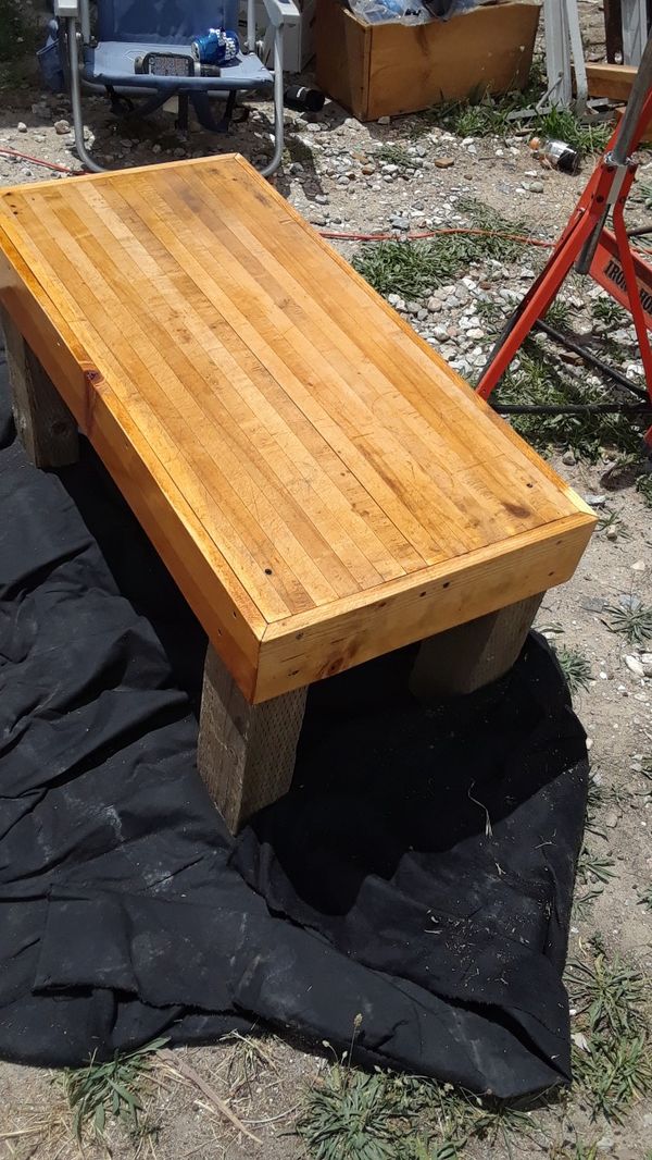 Rustic Butcher Block Coffee Table for Sale in Big Bear, CA ...