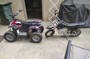 Razor kids 4 wheeler and Razor Max350 dirt bike  ***READ BELOW