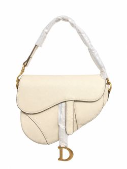 Dior Saddle Bag in Cream Leather